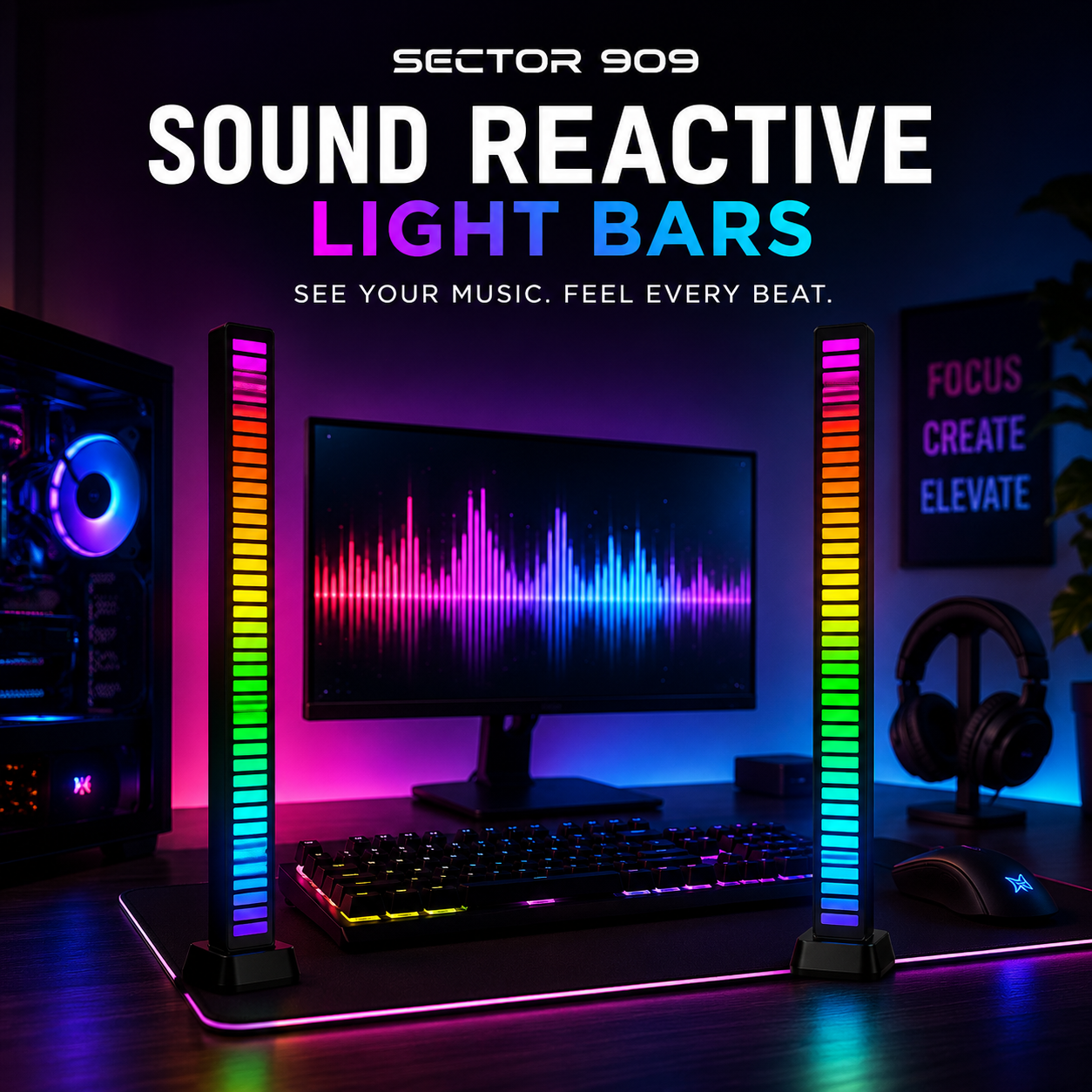 Sector 909 Sound Reactive Light Bars