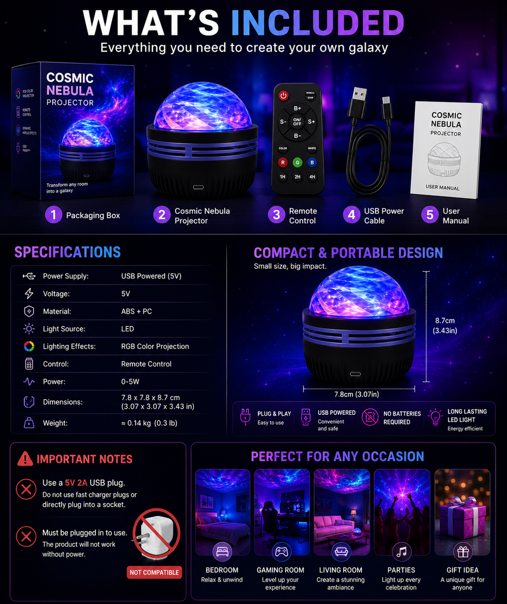 Sector 909 Cosmic Nebula Projector