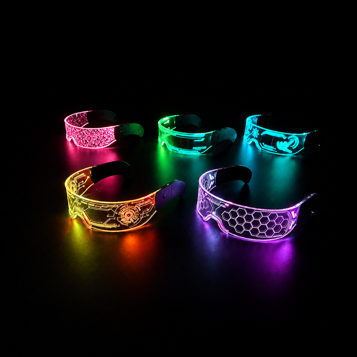 Sector 909 Neon Vision LED Party Glasses