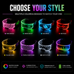 Sector 909 Neon Vision LED Party Glasses